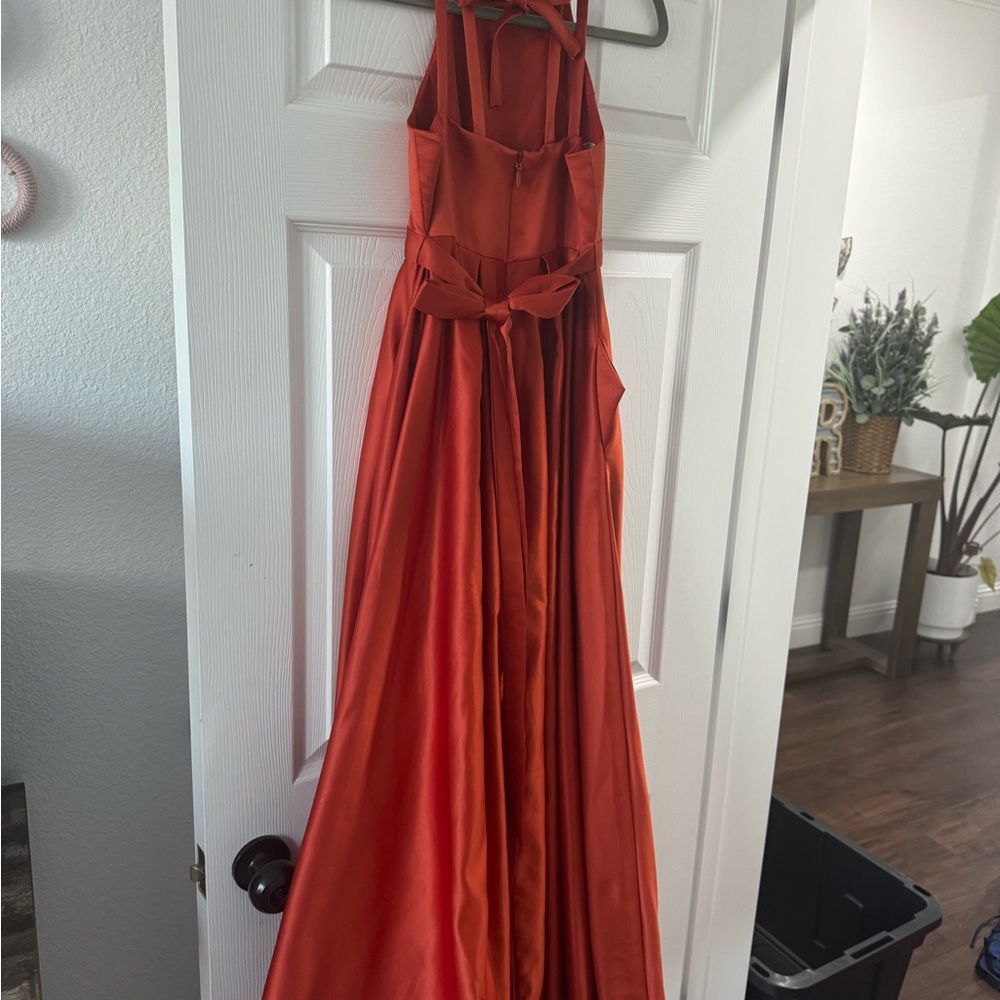 Azazie Terracotta Gown - Picture 4 of 5